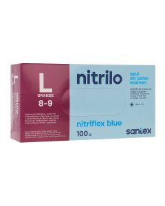 Santex Guantes de Nitrilo sin Polvo Talla L