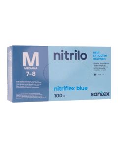 Santex Guantes de Nitrilo sin Polvo Talla M