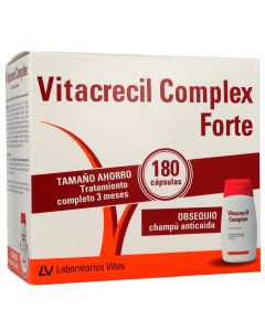 Vitacrecil Complex Forte Pack 180 Cápsulas + Champú Anticaida 200 ml