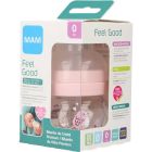 Biberón rosa de cristal Premium Mam recién nacido 90 ml