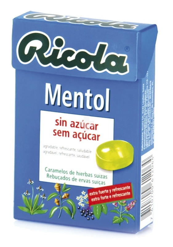 RICOLA CARAMELOS MENTOL SIN AZUCAR 50 GR