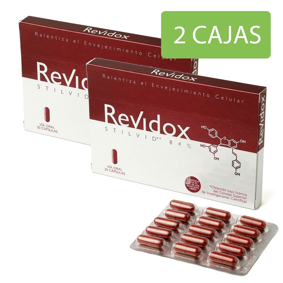 Revidox 30 cápsulas Promoción ahorro 2 cajas