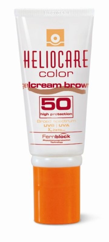 Heliocare Gel Crema Color Brown 50 ml, bronceado natural efecto maquillaje que atenúa las imperfecciones
