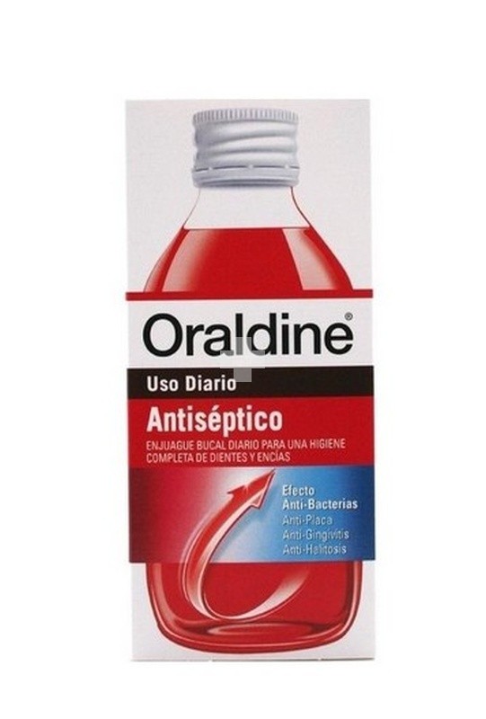 Oraldine Antiséptico 400 ml. Previene problemas bucales.