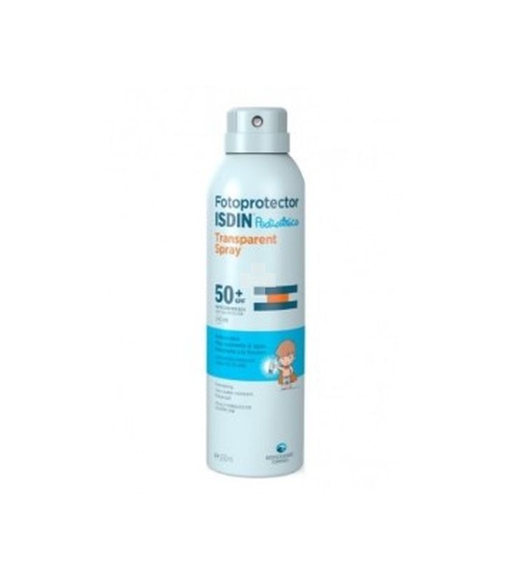 Fotoprotector Isdin Pediátrico Transparente Spray 50+ 200ml. Indicado para pieles sensibles con alergias al sol y manchas pigmentarias.