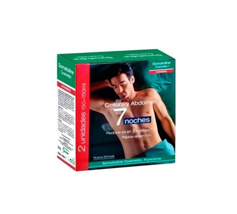 Somatoline Cosmetic tratamiento cintura y abdomen 7 noches 2 unidades 150+150ml para Hombre, una sola aplicación