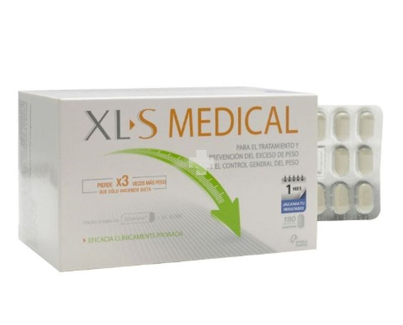 XLS Medical Captagrasas 180 comp. Control eficaz del peso junto con dieta equilibrada y ejercicio físico.