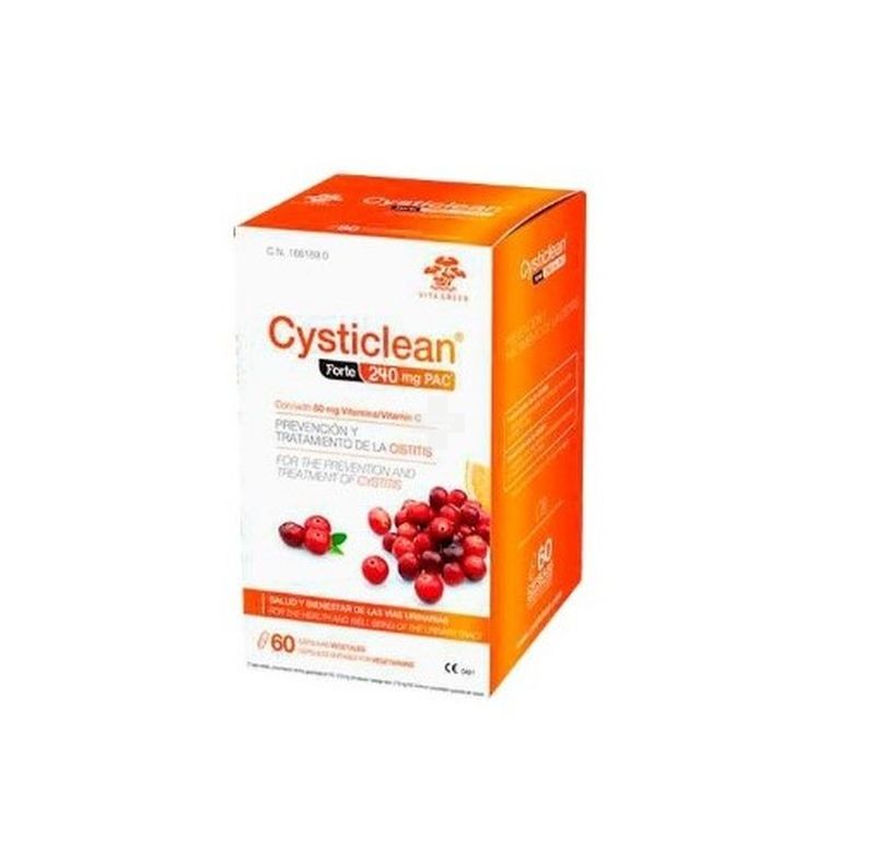 Cysticlean Forte 240 mg. 60 cápsulas. Prevención y tratamiento de la cistitis.