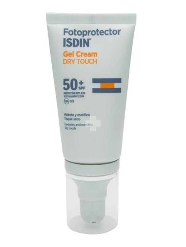 Fotoprotector Isdin Gel Crema Dry 50+ 50ml. Efecto matificante, ideal para pieles normales, mixtas y grasas.
