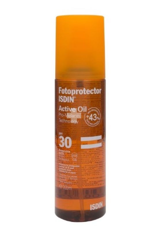 Fotoprotector Isdin Active Oil SPF30 200ml. Indicado para pieles que necesitan un aporte de hidratación.