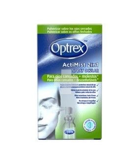 Optrex Actimist 2 en 1 Spray Ocular Ojos Cansados Y Molestos 10ml, hidratante natural del ojo.