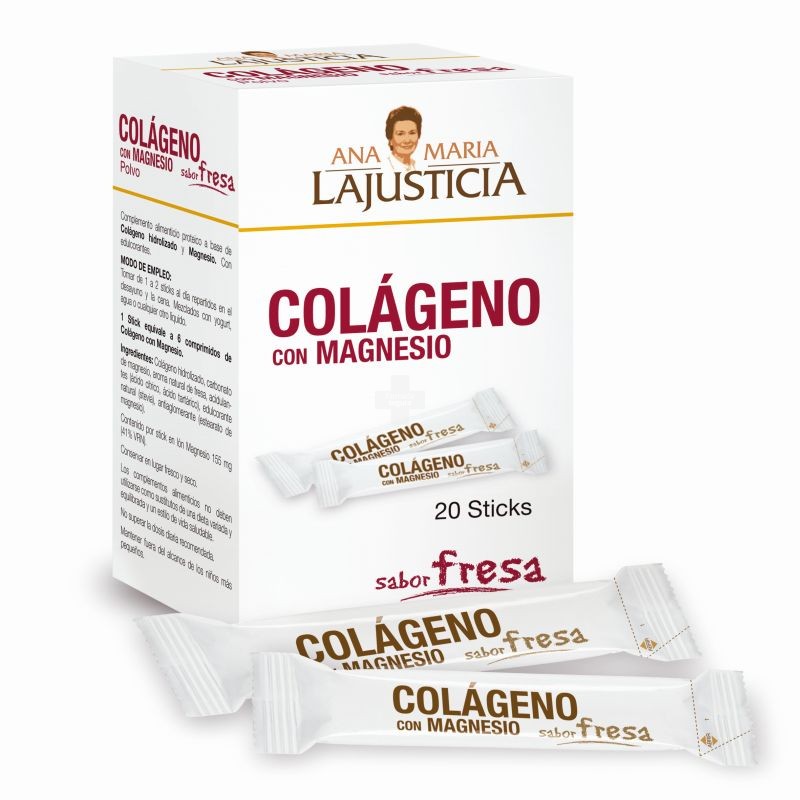 Colágeno con Magnesio Ana María Lajusticia 20 sticks sabor fresa