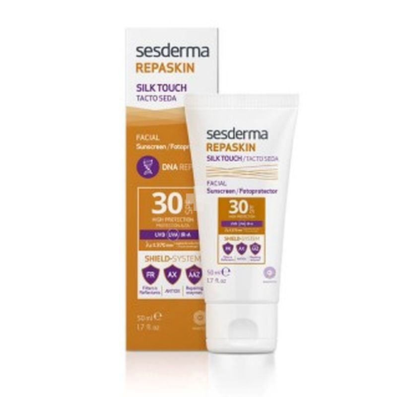 Repaskin Facial SPF30 Tacto Seda 50 ml, protege la piel del sol y te deja un acabado aterciopelado