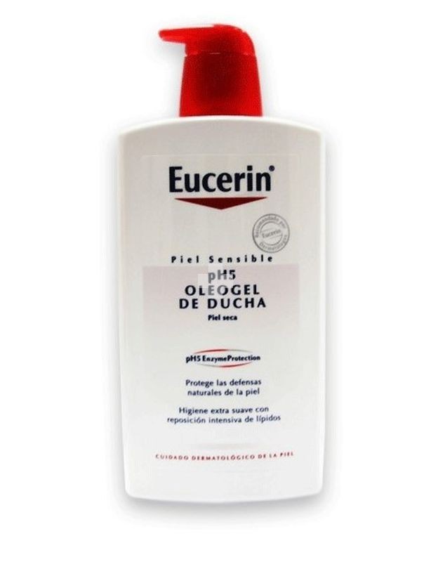 Eucerin Oleogel De Ducha  Piel Seca 1L. Indicado para pieles secas y sensibles.