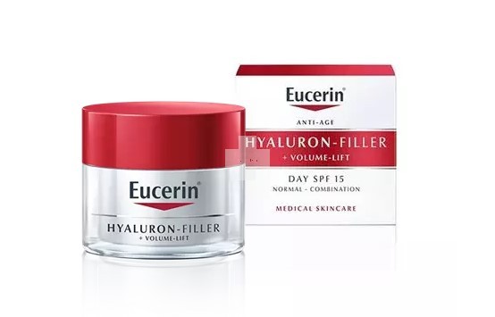 Eucerin Hyaluron-Filler+Volume-Lift Día FPS 15 Reafirmante para piel normal y mixta