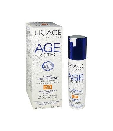 Uriage Age Protect Crema Multiacción Antiarrugas, Firmeza, Protección Luz Azul
