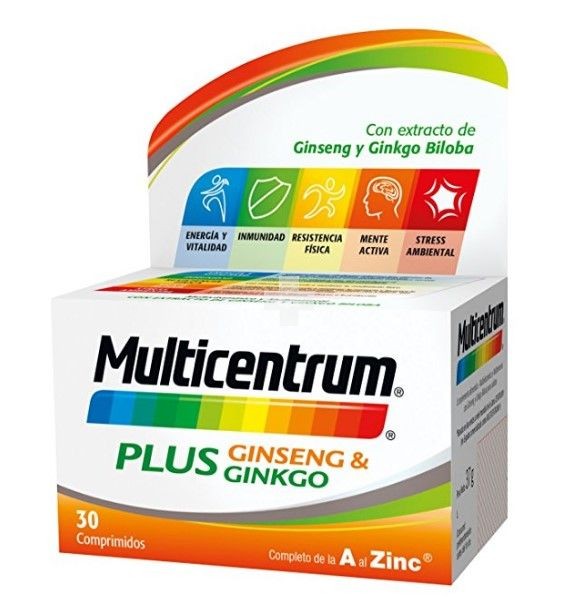 Multicentrum Plus Ginseng Ginkgo 30 comprimidos