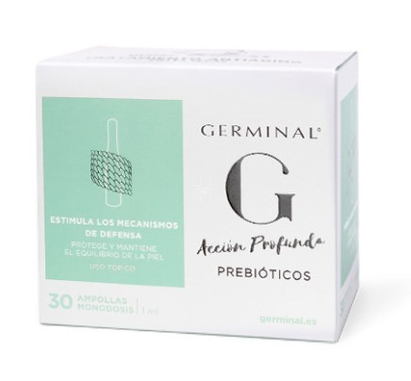 Germinal Acción Profunda Prebióticos 30 ampollas deja la piel más homogénea y corrige imperfecciones