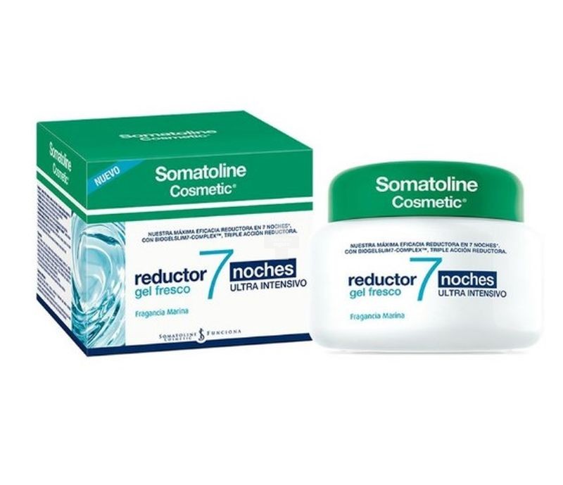 Somatoline Cosmetic Reductor 7 Noches Gel 250 ml, ultra intensivo, reduce grasa, drena exceso de líquidos y previene acumulación de grasa