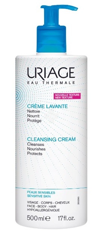 Uriage Crema Lavante 500ml. Adecuado para pieles sensibles. Limpia, nutre y protege.