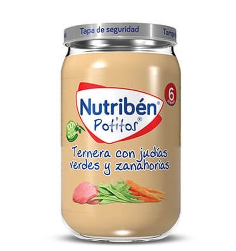 Nutribén Potito Ternera con Judías Verdes y Zanahoria 235 g