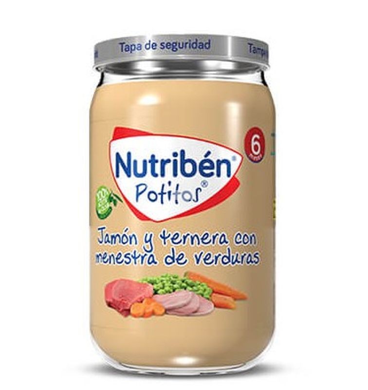 Nutribén Potito Jamón Ternera Verduras 235 g