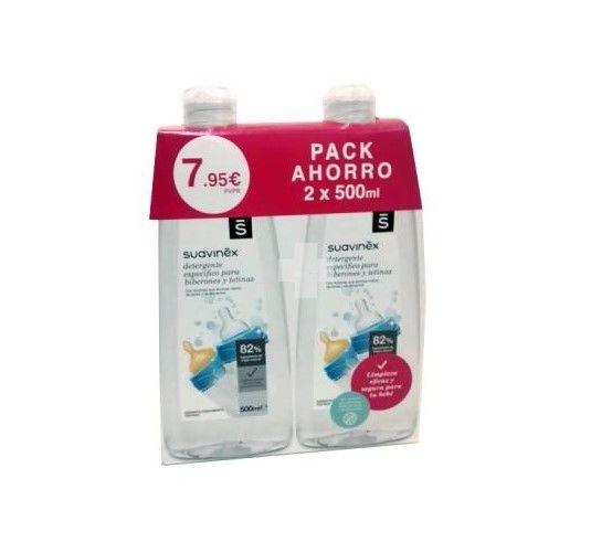 Suavinex Detergente Específico Biberones Pack Ahorro 2x500 ml
