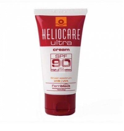 Heliocare Ultra Crema SPF90 50ml. Apto para pieles muy claras y sensibles al daño solar.
