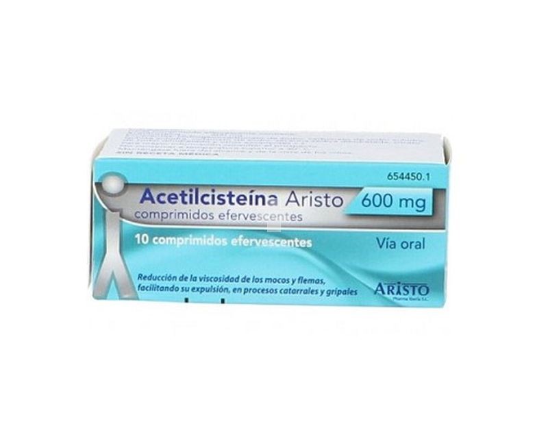 Acetilcisteina Aristo 600 mg Comprimidos Efervescentes - 10 Comprimidos
