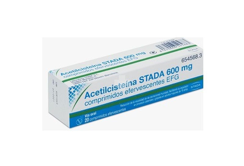 ACETILCISTEINA STADA 600 mg COMPRIMIDOS EFERVESCENTES EFG , 20 comprimidos (tubo)