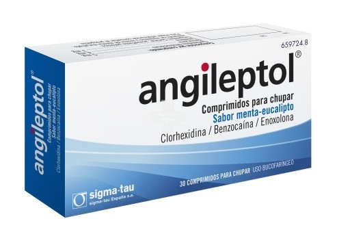 Angileptol Comprimidos Para Chupar Sabor Menta-Eucalipto - 30 Comprimidos