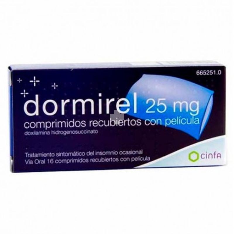 Dormirel 25 mg 16 comprimidos, induce sueño
