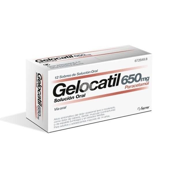 Gelocatil 650 mg Solución Oral - 12 Sobres