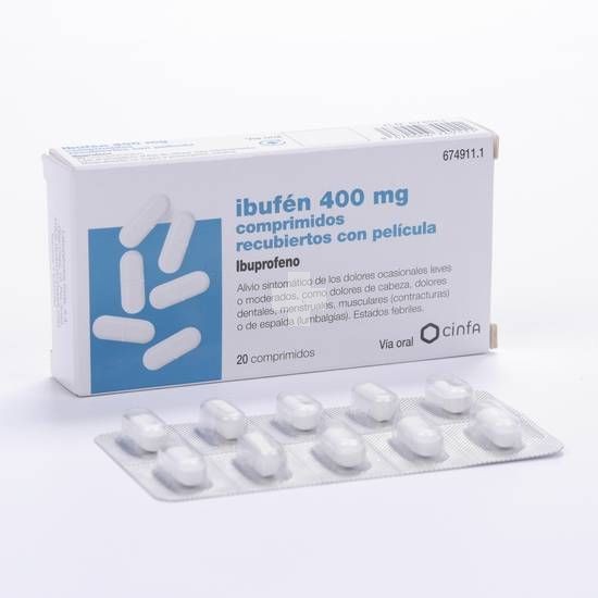 Ibufen 400 mg Comprimidos Recubiertos Con Pelicula 20 Comprimidos