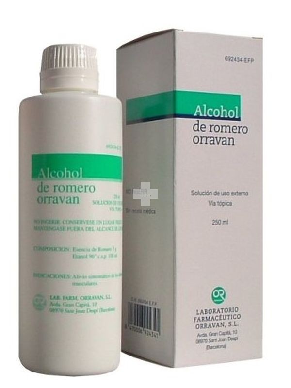 Alcohol De Romero Orravan Solución Cutanea - 1 Frasco De 250 ml