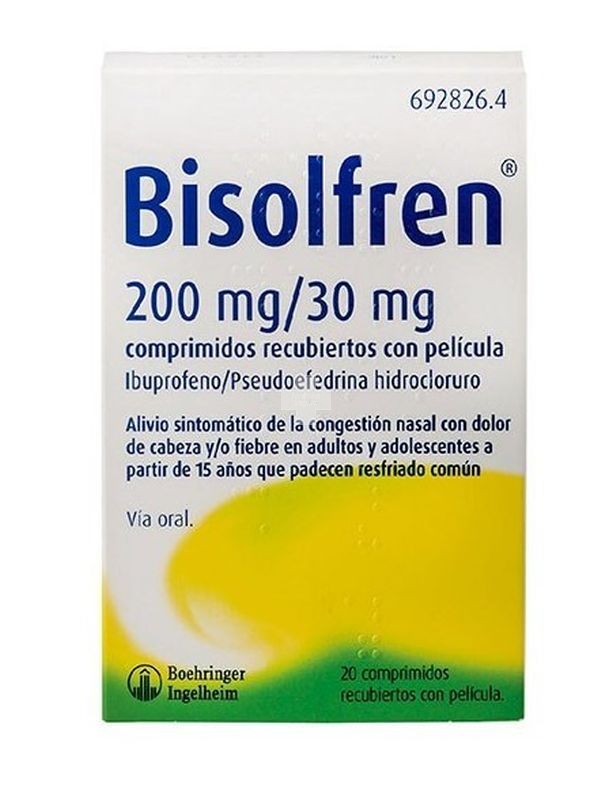 Bisolfren 200 mg/30 mg Comprimidos Recubiertos Con Película - 20 Comprimidos