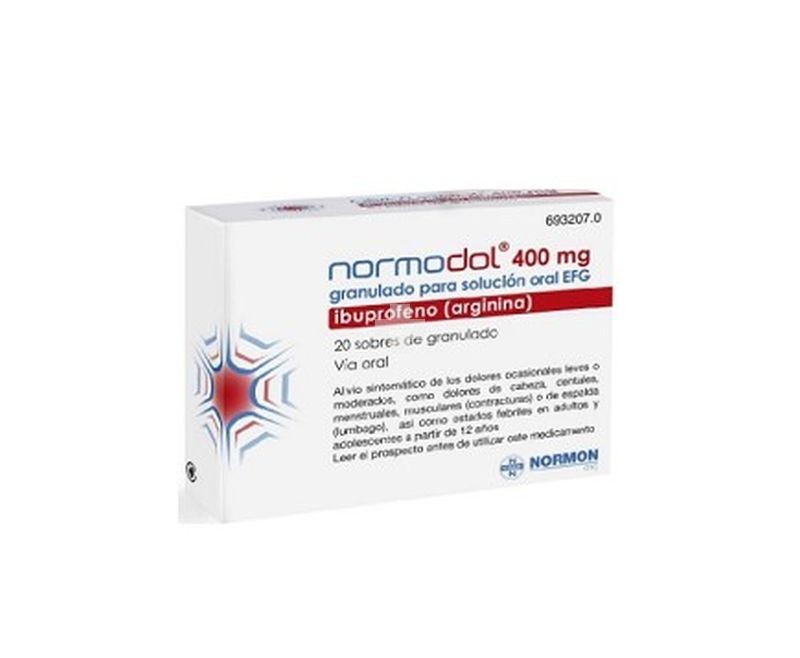 NORMODOL 400 mg GRANULADO PARA SOLUCION ORAL EFG, 20 sobres
