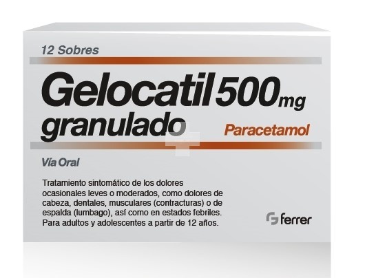Gelocatil 500 mg granulado - 12 Sobres