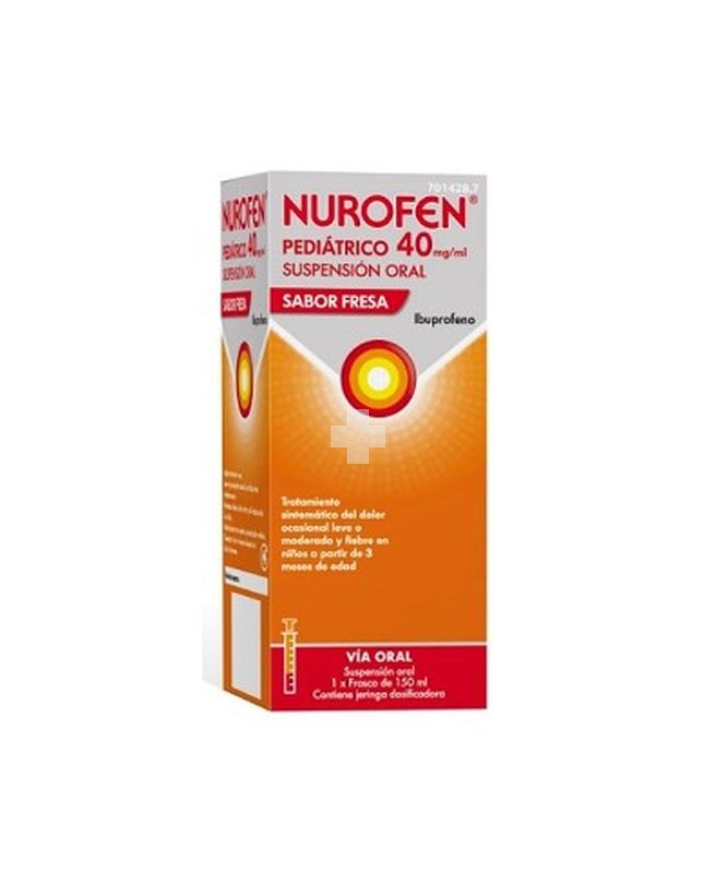 Nurofen Pediatrico 40 mg /ml Suspensión Oral Sabor Fresa - 1 Frasco De 150 ml