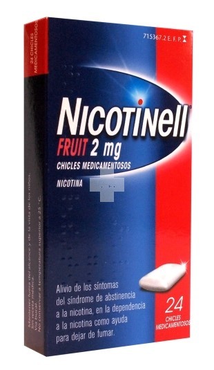 Nicotinell Fruit 2 mg Chicle Medicamentoso - 24 Chicles