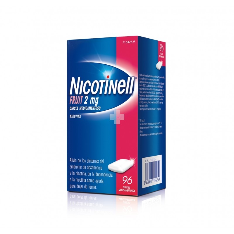 Nicotinell Fruit 2 mg Chicle Medicamentoso - 96 Chicles