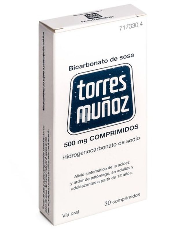 Bicarbonato De Sosa Torres Muñoz 500 mg Comprimidos - 30 Comprimidos