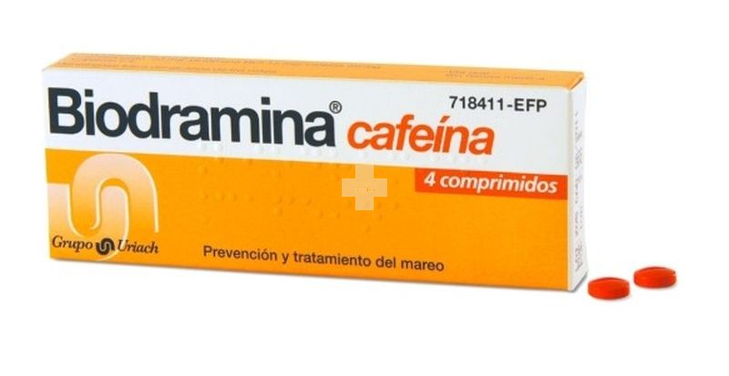 Biodramina Cafeina Comprimidos Recubiertos - 4 Comprimidos