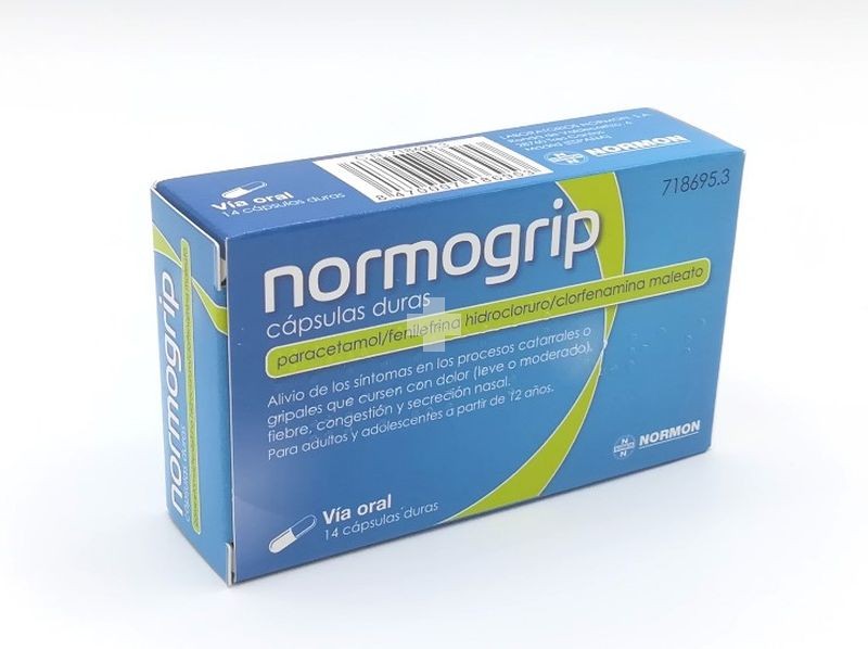 NORMOGRIP CAPSULAS DURAS, 14 capsulas (Blister Al-PVCD/PVC)