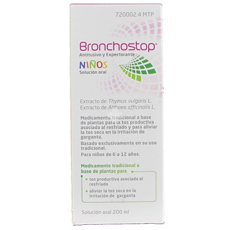 Bronchostop Antitusivo Y Expectorante Niños Solución Oral - 1 Frasco De 200 ml