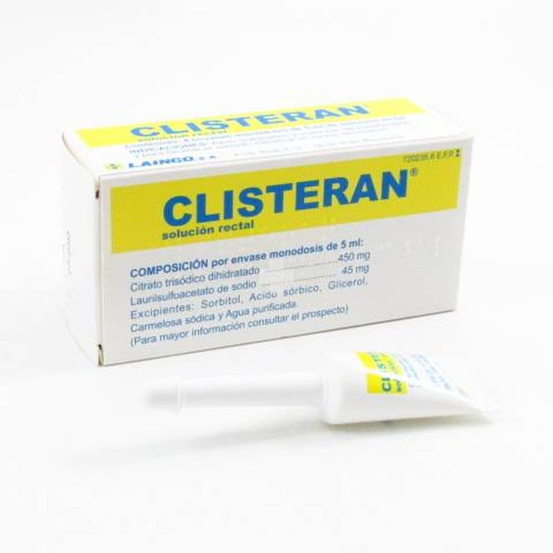 Clisteran (45mg/450mg Solución Rectal 4 Enemas 5ml).