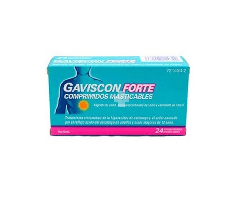 GAVISCON FORTE COMPRIMIDOS MASTICABLES,24 comprimidos