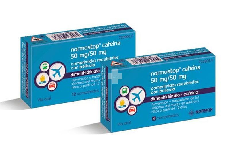 Normostop Cafeina 50 mg/50 mg Comprimidos Recubiertos Con Pelicula - 12 Comprimidos (Blister Al/Pa-Al-Pvc)