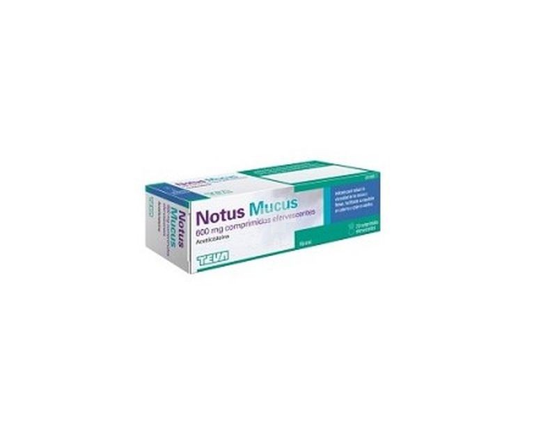 Notus Mucus 600 mg Comprimidos Efervencentes Sabor Limon - 20 Comprimidos