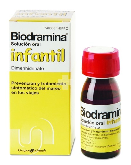 Biodramina Infantil 4 mg /ml Solución Oral - 1 Frasco De 60 ml